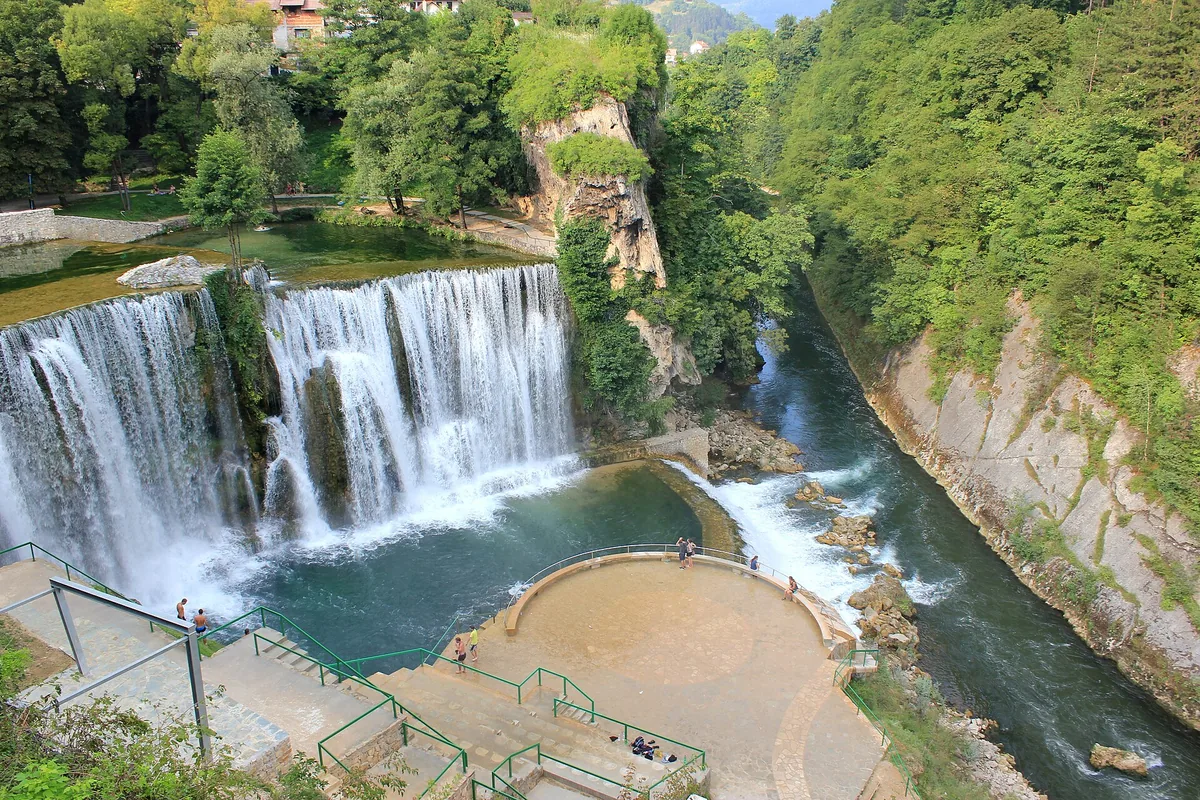 Pliva Waterfall in Jajce
