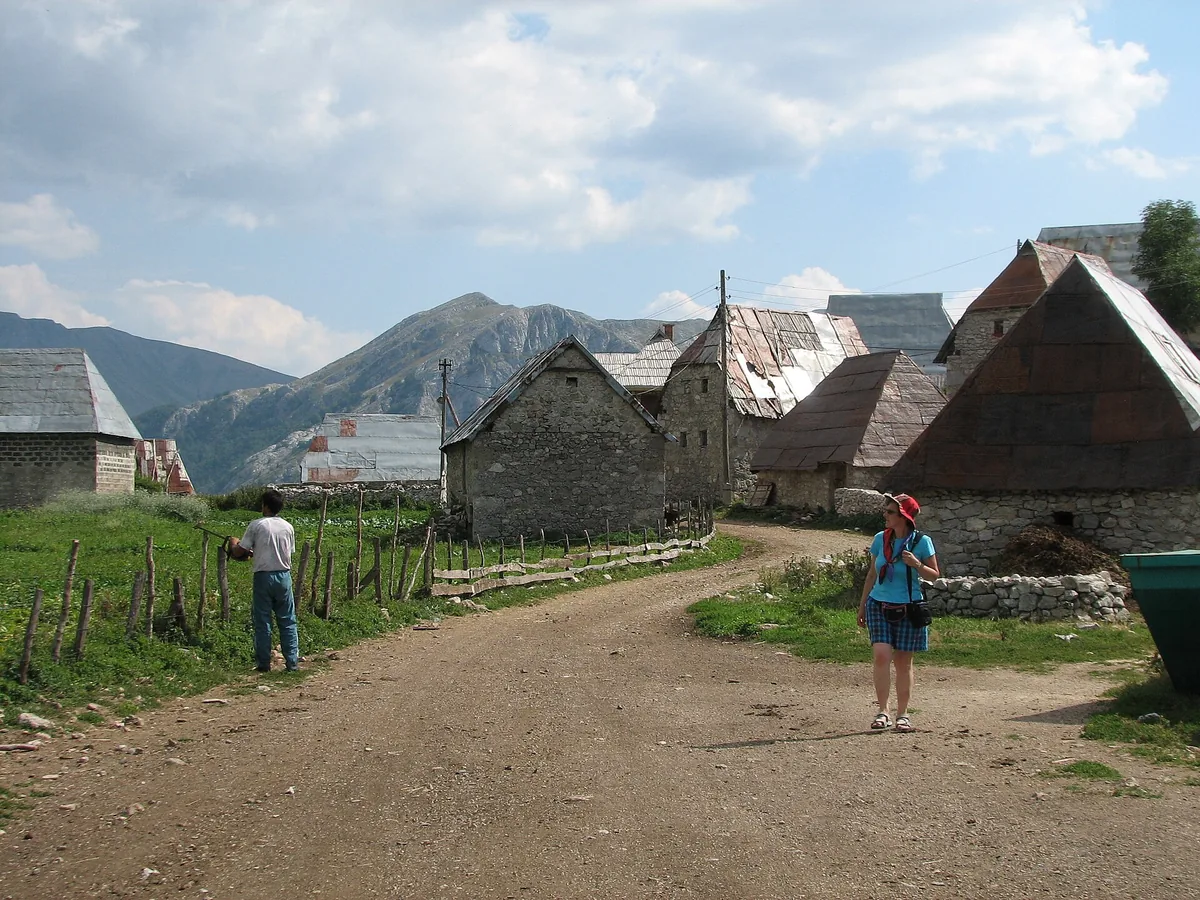 Stone houses in the highland village of Lukomir