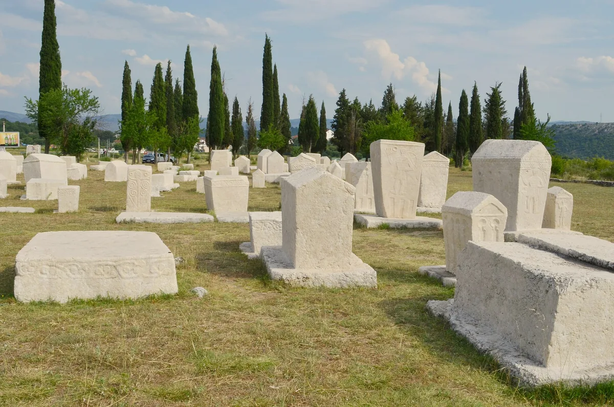 Stećci at the Radimlja necropolis near Stolac